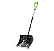 Лопата для уборки снега, полипропилен, 455х345х1330 мм, алюминиевый черенок, BASE// Palisad