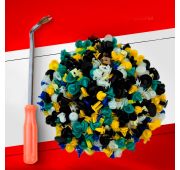 Клипсы автомобильные 500 штук, 20 видов крепежные, пластиковые, 1 съемник клипс в комплекте