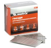 Гвозди 16GA для пневм. нейлера сечение 1,6х1,4, длина 45 мм, 2500 шт// Matrix