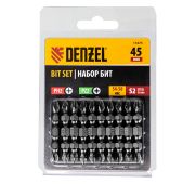 Бита двухсторонняя, PH2-PZ2 х 45 мм, сталь S2, 10 шт. Denzel