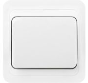 Выключатель 1-клавишный 10А белый, керамика «Марс»