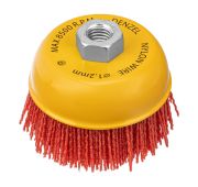 Щетка для УШМ, 100 мм, Чашка, нейлоновая щетина, М14// Denzel