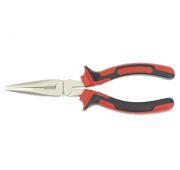 Длинногубцы прямые Nickel, 180 мм, никелированные, двухкомпонентные рукоятки Matrix