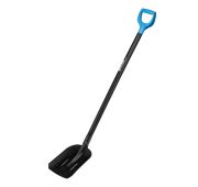 Лопата совковая, 235х285х1310 мм, ребра жесткости, деревянный черенок, с рукояткой, LUXE// Palisad