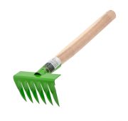 Грабли витые 6 - зубые, 120 х 390 мм, стальные, деревянная рукоятка, Агроном, Россия, Сибртех