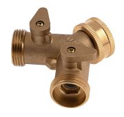 Разветвитель двухканальный, регулируемый, внешняя и внутренняя резьба 3/4, латунный Palisad