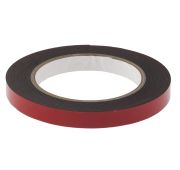 Лента клейкая на вспененной основе, двусторонняя черная усиленная, 12 мм х 5 м Matrix