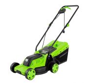 Газонокосилка электрическая L1200, 1200 Вт, ширина 32 см, 3 уровня, пластиковый травосборник 30 л. С