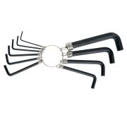 Набор ключей имбусовых HEX, 1.5-10 мм, CrV, 10 шт, оксидированные, на кольце Sparta