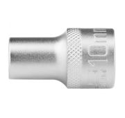 Головка торцевая, 10 мм, двенадцатигранная, CrV, под квадрат 1/2, хромированная Stels