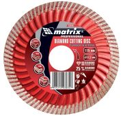 Диск алмазный, отрезной Turbo Extra, 115 х 22.2 мм, сухая резка Matrix Professional