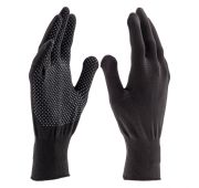Перчатки Нейлон, ПВХ точка, 13 класс, черные, XL Россия