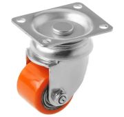 Колесо мебельное 903035 со стальным ободом 35 мм (площадка, полиуретановое покрытие, ш/подшипник)