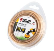 Леска для триммера армированная алюминием круглая, 2,4мм х 15м, блистер ALUFLEX// Denzel