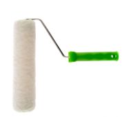 Валик с натуральным мехом, с ручкой, 250 мм, ворс 12 мм, D 48 мм, D ручки 6 мм, Россия Сибртех