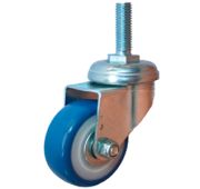 Колесо 720050 (шпилька) PVC покрытие д. 50 СИНИЕ