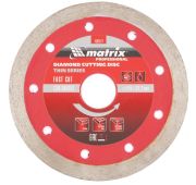 Диск алмазный, отрезной сплошной, 115 х 22.2 мм, тонкий, мокрая резка Matrix Professional