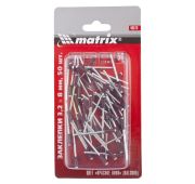 Заклепки 3,2 х 8 мм RAL 3005 (красное вино), 50 шт.// Matrix