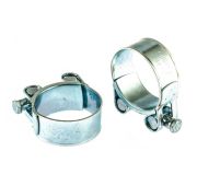 Хомуты металлические, силовые 44-47 мм, ширина 22 мм, шарнирный, W1, 2 шт Сибртех