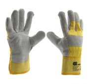 Перчатки спилковые комбинированные, усиленные, утолщенные, размер XL, Сибртех