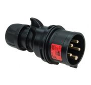 Кабельная вилка 3Р+N+E 32А IP44 черная