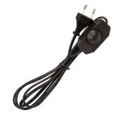 Шнур с диммером 1,7 метра черный ШВВП 2х0,75