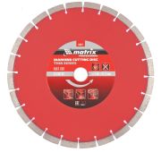 Диск алмазный, отрезной сегментный, 230 х 22.2 мм, тонкий, сухая резка Matrix Professional