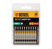 Набор бит HEX 3х50, сталь S2, шестигранный профиль, 10 шт.// Denzel