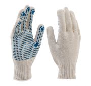 Перчатки трикотажные, ПВХ-покрытие «Точка», 7 класс, Россия// Сибртех