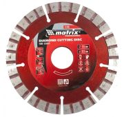 Диск алмазный, отрезной Турбо-сегментный, 115 х 22.2 мм, сухая резка Matrix Professional
