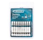 Набор бит HEX 5 х 50, сталь S2, 10 шт. Gross