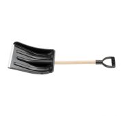 Лопата для уборки снега пластиковая, 275 х 365 х 865 мм, деревянный черенок, Sparta