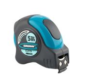Рулетка «Schlagfest», 5 м x 25 мм, магн. обрез зацеп, двухст. шкала, нейлон покр. автоматич// GROSS
