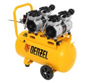 Компрессор безмаслянный малошумный DLS 1500/50, 1500 Вт, 2х750, 50 л, 260 л/мин// Denzel