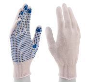 Перчатки трикотажные, с ПВХ точкой, 10 класс// Россия