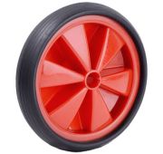 Колесо SR 1104 литое пласт.обод, симм. ступица, вулка скольж., 150 мм ось 10 мм