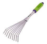 Грабли веерные 9 - зубые, 130 х 420 мм, стальные, пластиковая рукоятка, Connect, Palisad