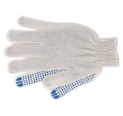Перчатки х/б белые ПВХ-покрытие, 10 класс//Россия