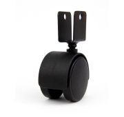 Колесо мебельное черное, П-обр. крепление, д. 50 мм