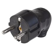 Вилка разборная угловая с з/к 16А черная ИЭК