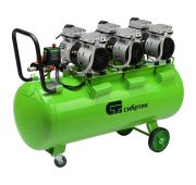 Компрессор безмаслянный малошумный МБ 2250/100, 2250 Вт, 100л, 400 л/мин// Сибртех