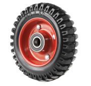 Колесо 470250 литое с протекторной резиной 250 мм без крепления (шарикоподш., мет.обод)