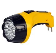 Аккумуляторный светодиодный фонарь 7+8 LED с прямой зарядкой Smartbuy, желтый