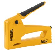 Степлер мебельный, алюминиевый корпус, тип 53, 6-14 мм, тип 300, 15 мм, тип 500, 15 мм// Denzel