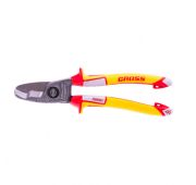 Кабелерез, диэлектрические рукоятки до 1000 В, трехкомпонентные рукоятки, 210 мм Gross