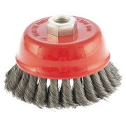 Щетка для УШМ, 100 мм, М14, «чашка», двухрядная, крученая проволока 0.35 мм Matrix