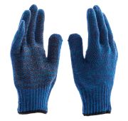 Перчатки трикотажные усиленные, гелевое ПВХ-покрытие, 7 класс, синие Россия Сибртех
