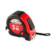 Рулетка Status magnet fixations, 5 м х 19 мм, обрезиненный корпус, зацеп с магнитом// Matrix