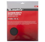Шлифлист на бумажной основе, P 80, 230 х 280 мм, 10 шт, водостойкий Matrix