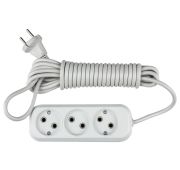 Удлинитель 3G-5-SMART трехместный 10A с заземлением 5м 8335 IN HOME